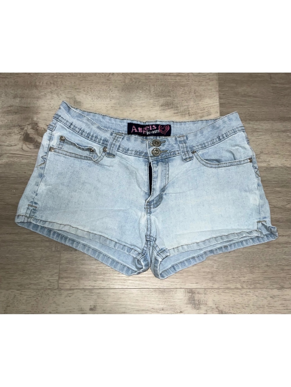 Angels Jeans Light Wash Denim Shorts Size 9